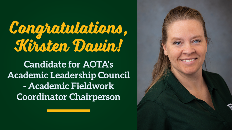 Congratulations, Kirsten Davin!