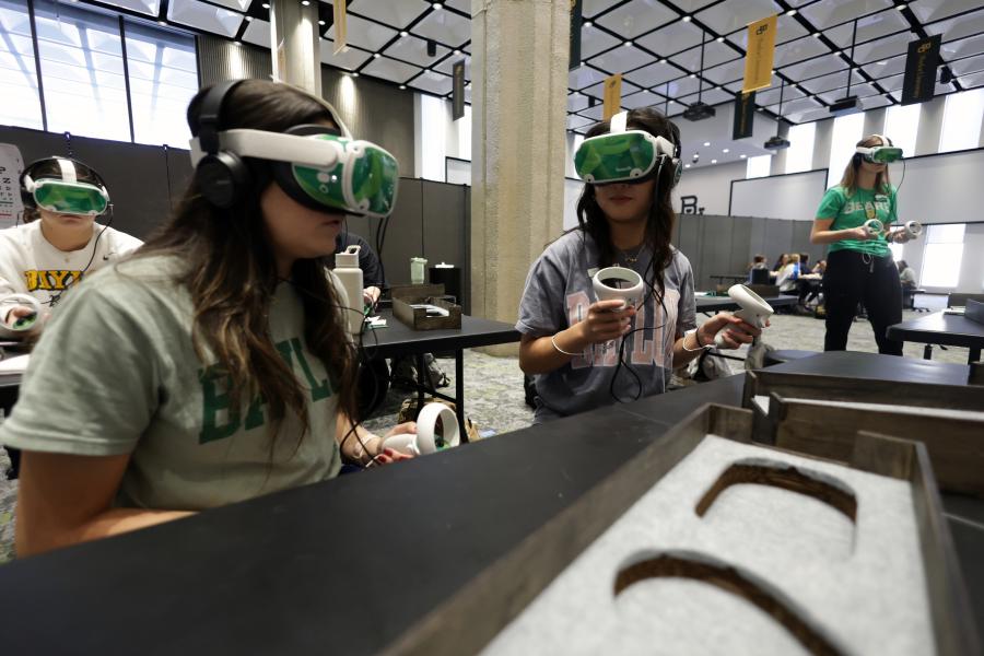 OTD students using virtual reality in the classroom